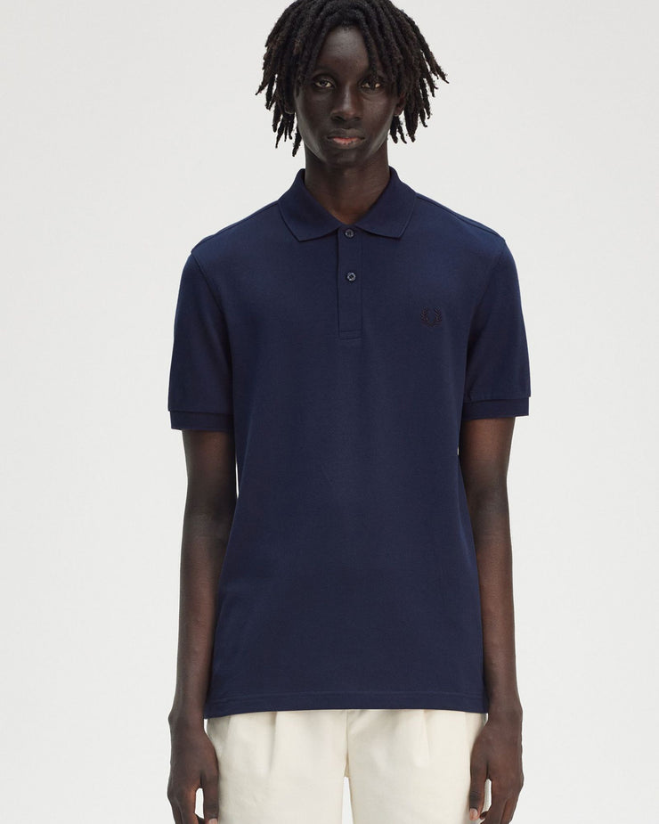 Fred Perry Plain Polo Shirt Tennis Blue Navy