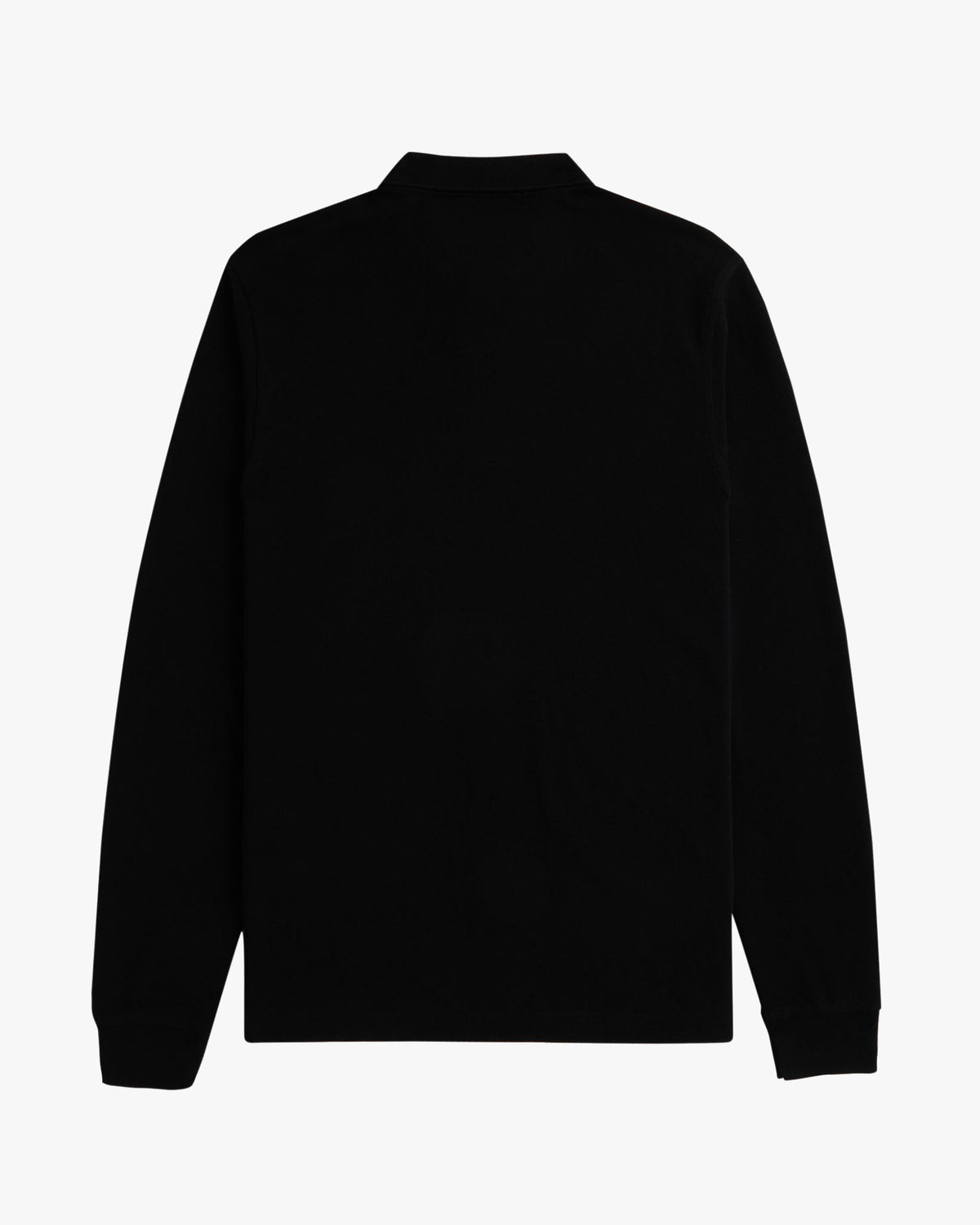 Fred Perry L/S Plain Polo Shirt - Black / White