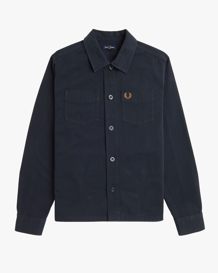 Fred Perry Twill Overshirt - Navy