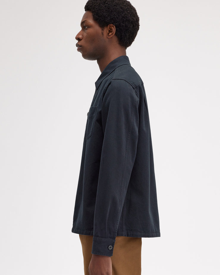 Fred Perry Twill Overshirt - Navy