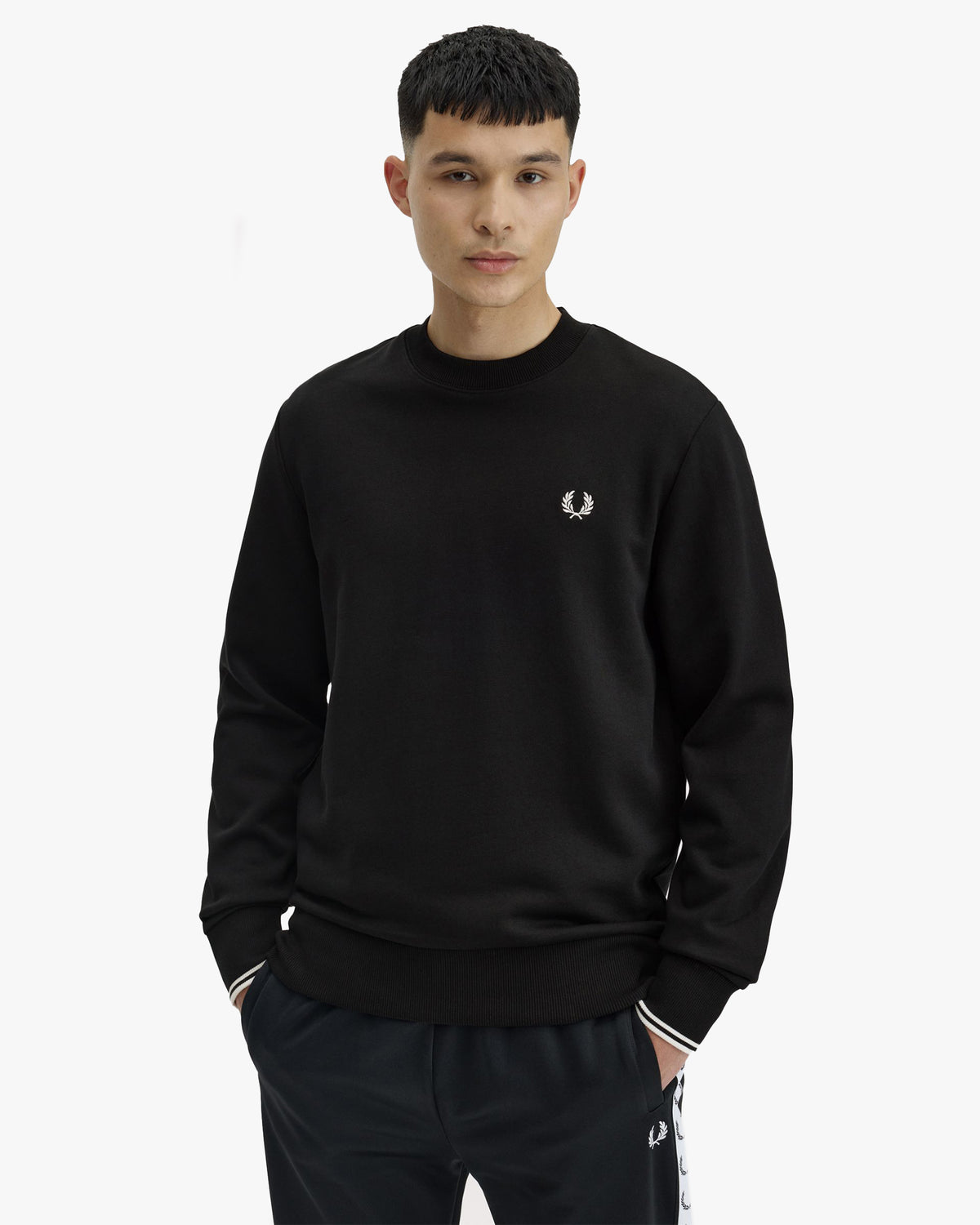 Fred Perry Crew Neck Sweatshirt - Black