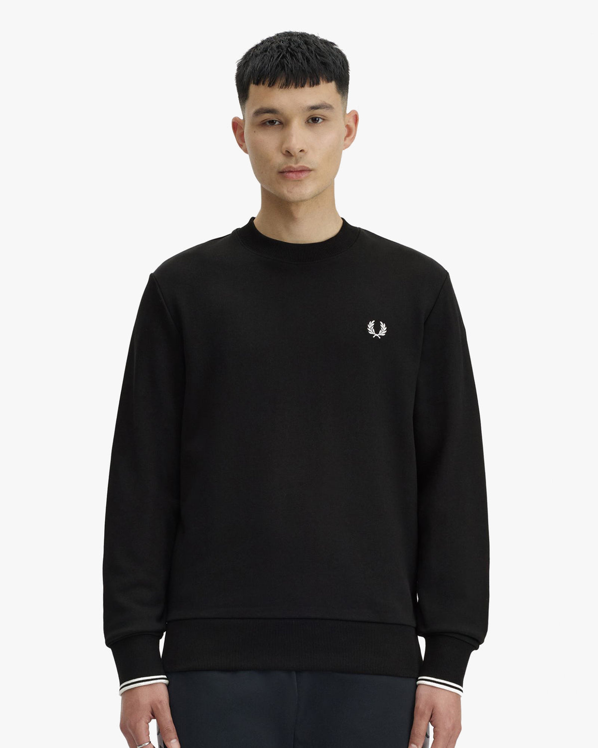Fred Perry Crew Neck Sweatshirt - Black