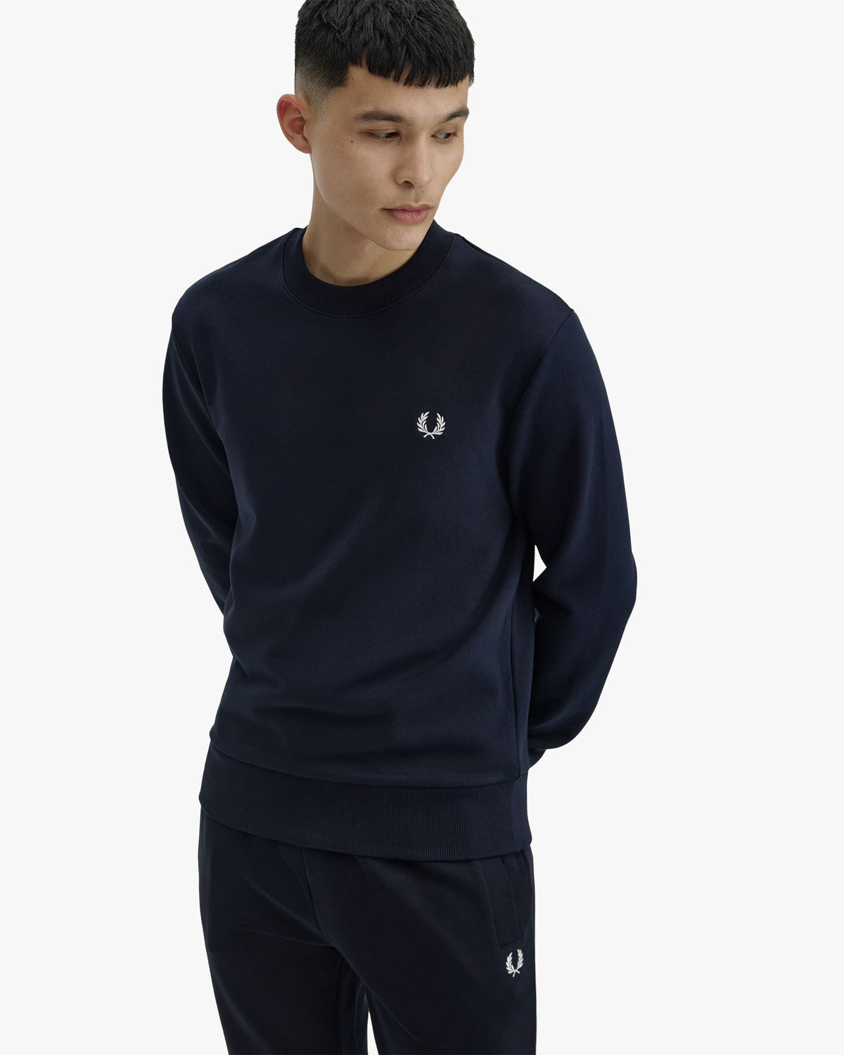Fred Perry Crew Neck Sweatshirt - Navy