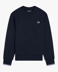 Fred Perry Crew Neck Sweatshirt - Navy | Fred Perry Sweaters & Knitwear | Jeanstore