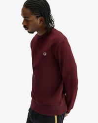 Fred Perry Crew Neck Sweatshirt - Oxblood / Ecru