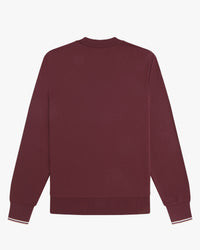 Fred Perry Crew Neck Sweatshirt - Oxblood / Ecru