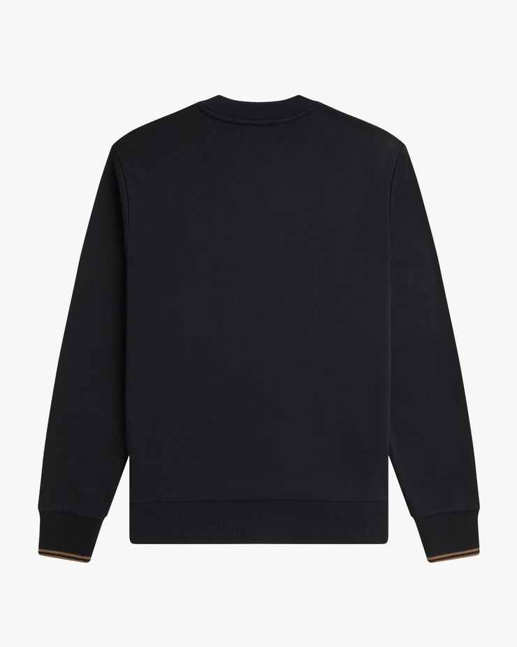 Fred Perry Crew Neck Sweatshirt - Black / Shaded Stone | Fred Perry Sweaters & Knitwear | JEANSTORE