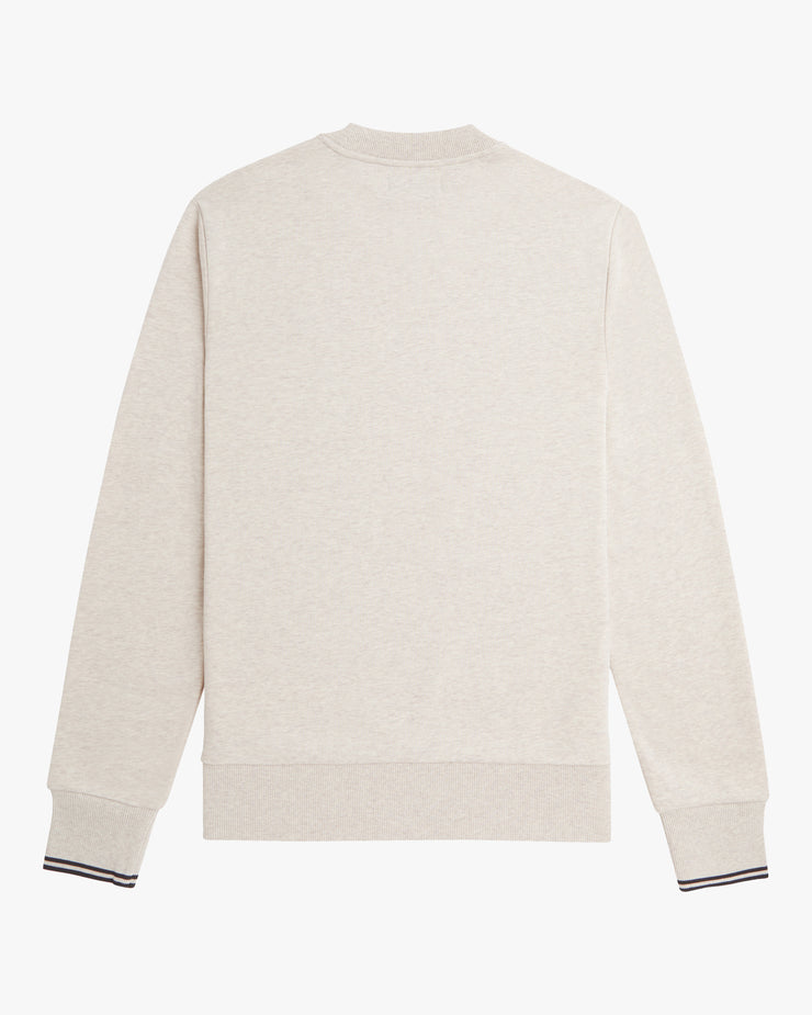 Fred Perry Crew Neck Sweatshirt - Porridge Marl / Anchor Grey