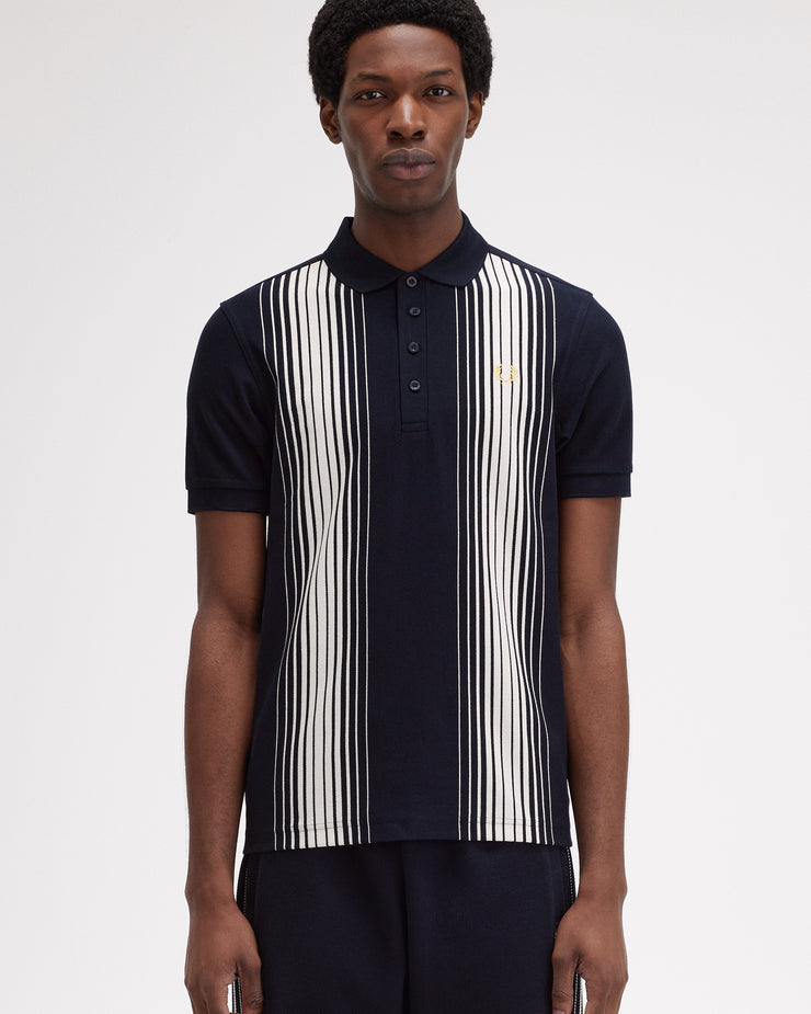 Fred Perry Ombre Stripe Polo Shirt Navy