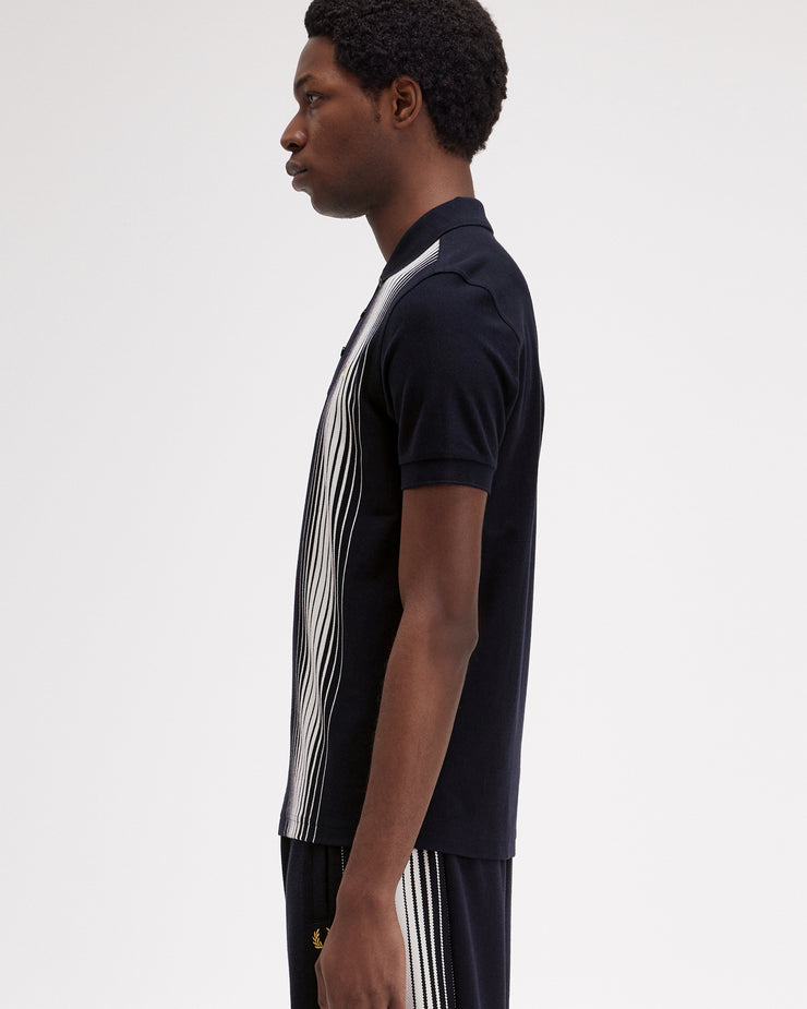 Fred Perry Ombre Stripe Polo Shirt - Navy