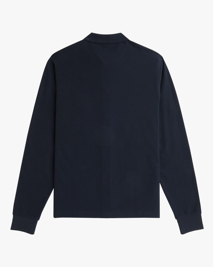 Fred Perry Ombre Stripe L/S Polo Shirt - Navy