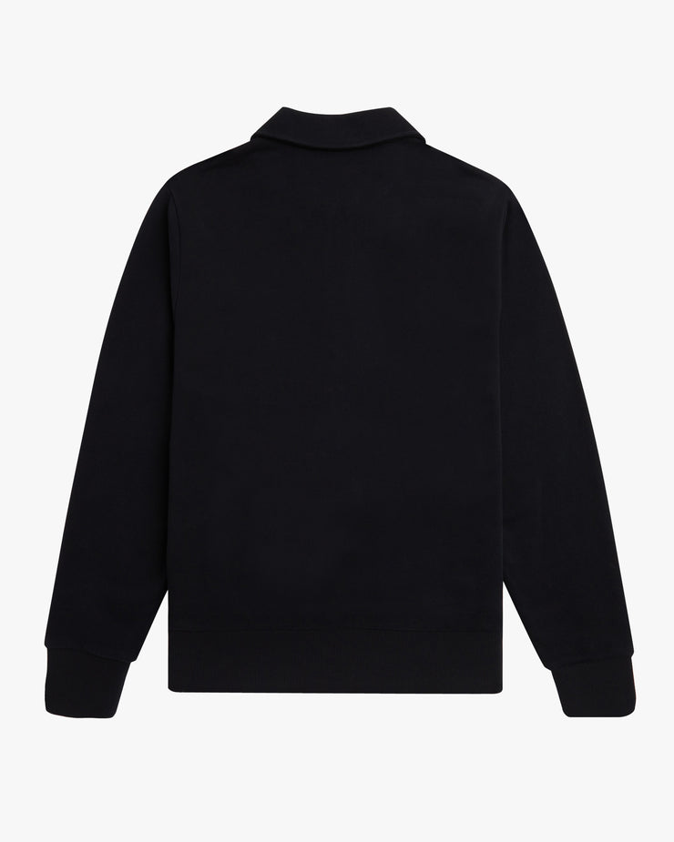 Fred Perry Half Zip Collared Sweatshirt - Black