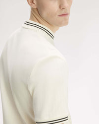 Fred Perry Ribbed Jersey Tee - Ecru