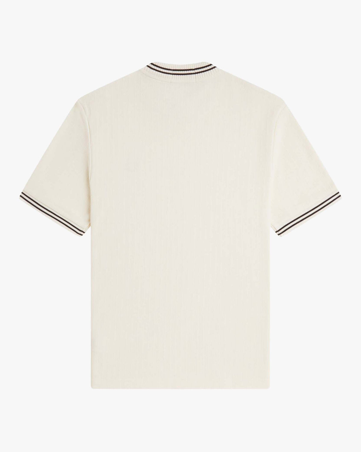 Fred Perry Ribbed Jersey Tee - Ecru