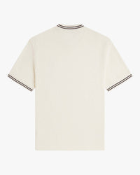 Fred Perry Ribbed Jersey Tee - Ecru