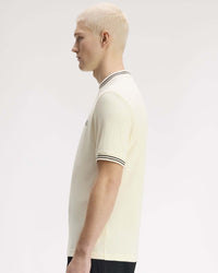 Fred Perry Ribbed Jersey Tee - Ecru