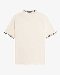Fred Perry Ribbed Jersey Tee - Ecru