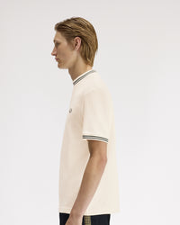 Fred Perry Ribbed Jersey Tee - Ecru