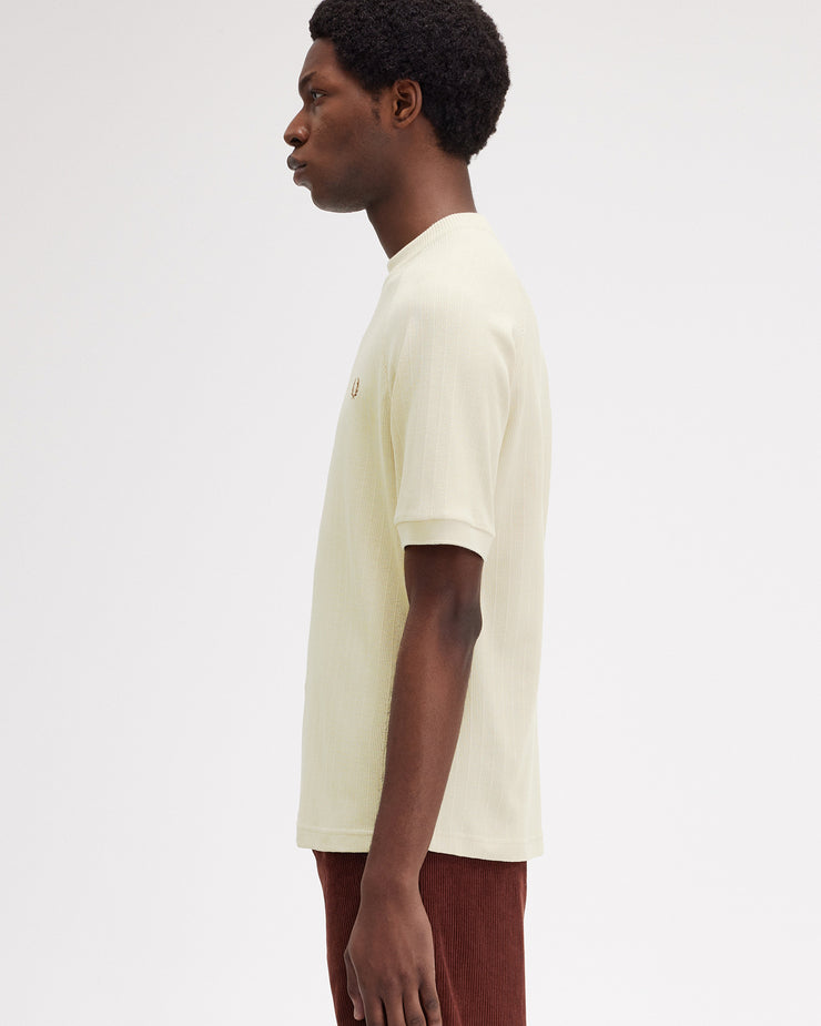 Fred Perry Ribbed Raglan Sleeve Tee - Oatmeal