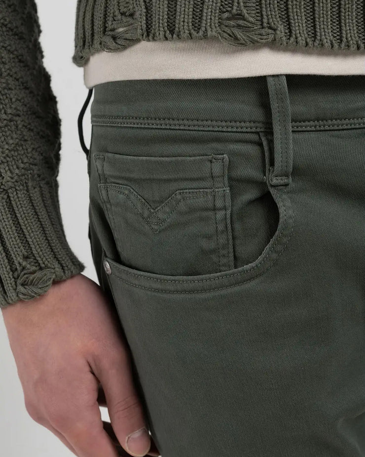 Replay Anbass Hyperflex Colour XLITE Slim Fit Mens Jeans - Military Green | Replay Jeans | JEANSTORE