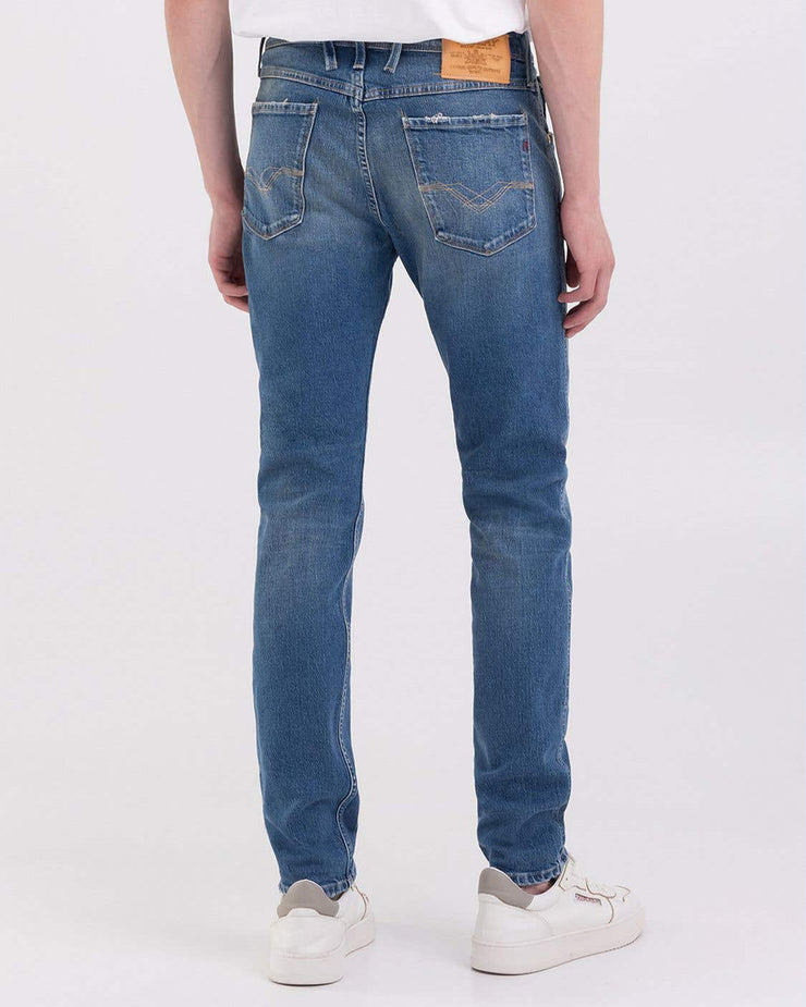 Replay Anbass Slim Fit Mens Jeans - 13oz Medium Blue