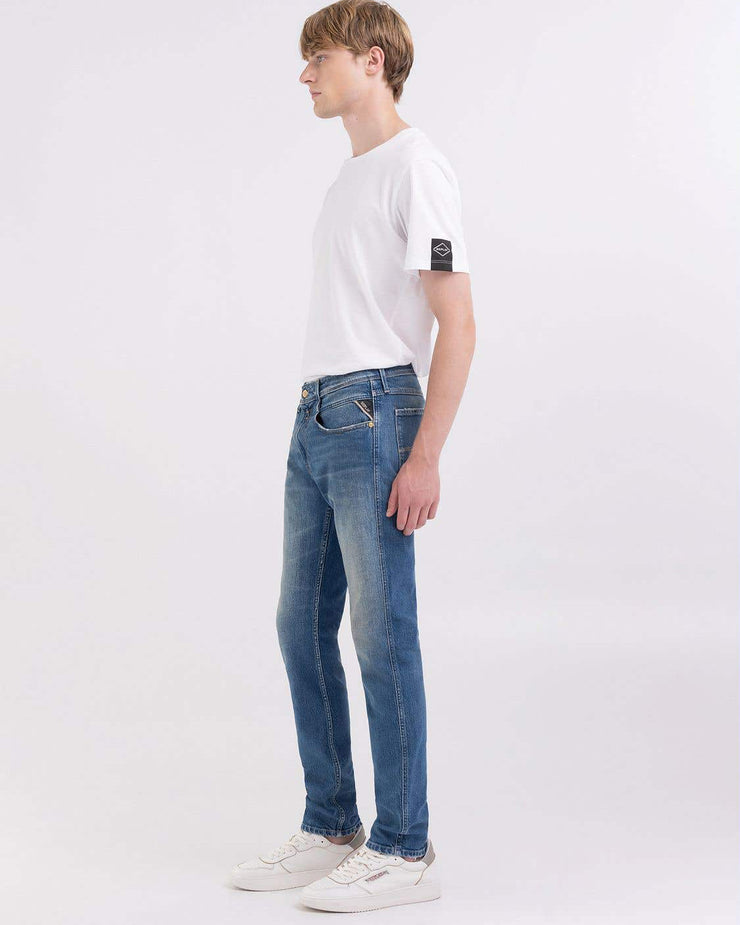 Replay Anbass Slim Fit Mens Jeans - 13oz Medium Blue
