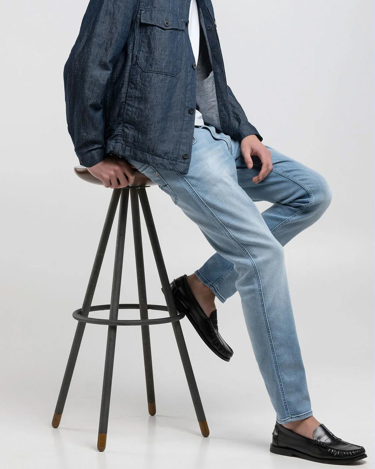 Replay Anbass Slim Fit Mens Jeans - Light Blue