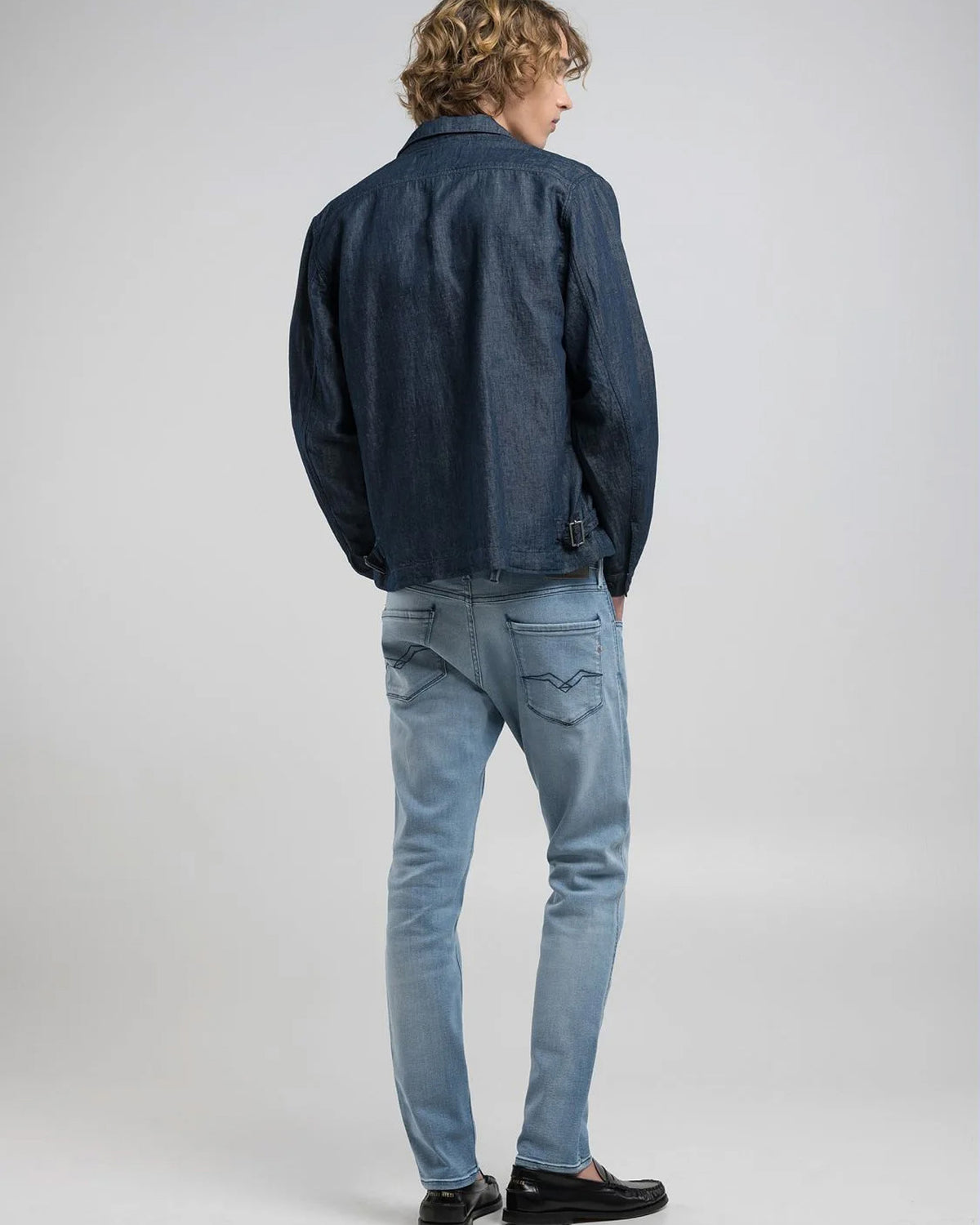 Replay Anbass Slim Fit Mens Jeans - Light Blue