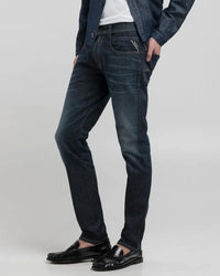 Replay Anbass Slim Fit Hyperflex Dust Mens Jeans - Dark Blue | Replay Jeans | JEANSTORE