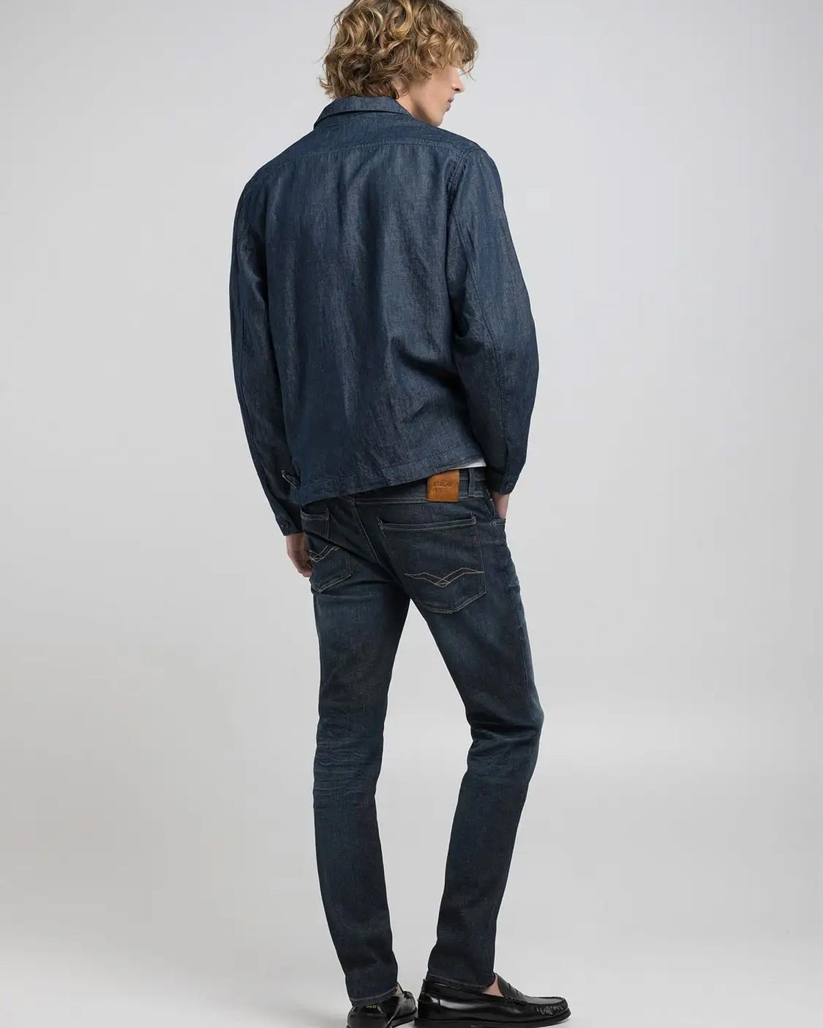 Replay Anbass Slim Fit Hyperflex Dust Mens Jeans - Dark Blue | Replay Jeans | JEANSTORE