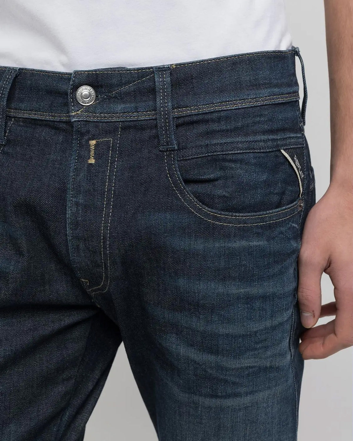 Replay Anbass Slim Fit Hyperflex Dust Mens Jeans - Dark Blue | Replay Jeans | JEANSTORE