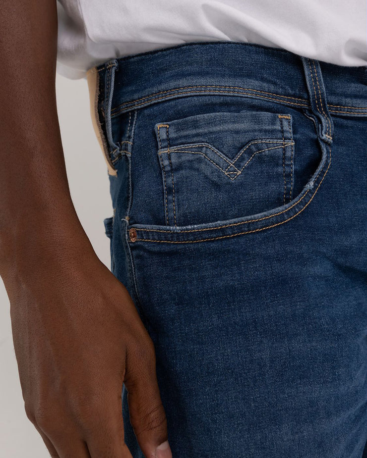 Replay Anbass Slim Fit Hyperflex Re-Used Mens Jeans - Dark Wash