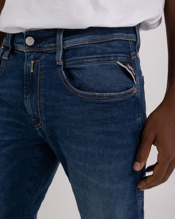 Replay Anbass Slim Fit Hyperflex Re-Used Mens Jeans - Dark Wash