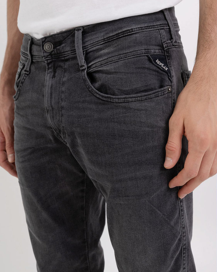 Replay Anbass Slim Fit Hyperflex Re-Used Mens Jeans - Dark Grey Wash