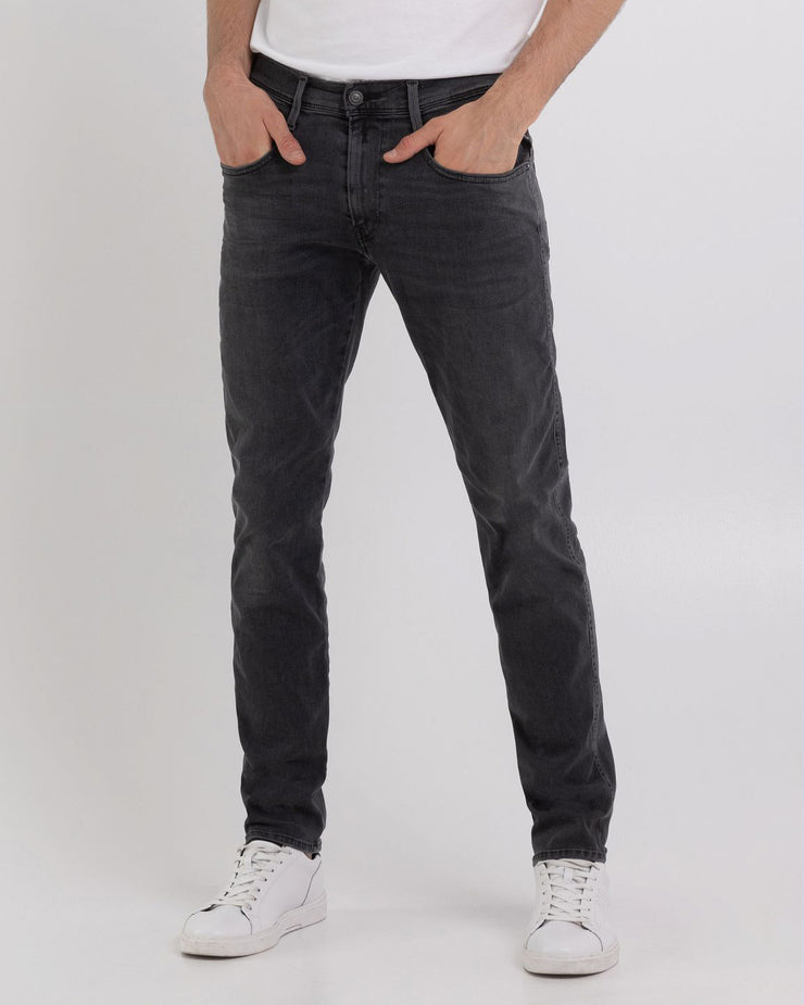 Replay Anbass Slim Fit Hyperflex Re-Used Mens Jeans - Dark Grey Wash ...