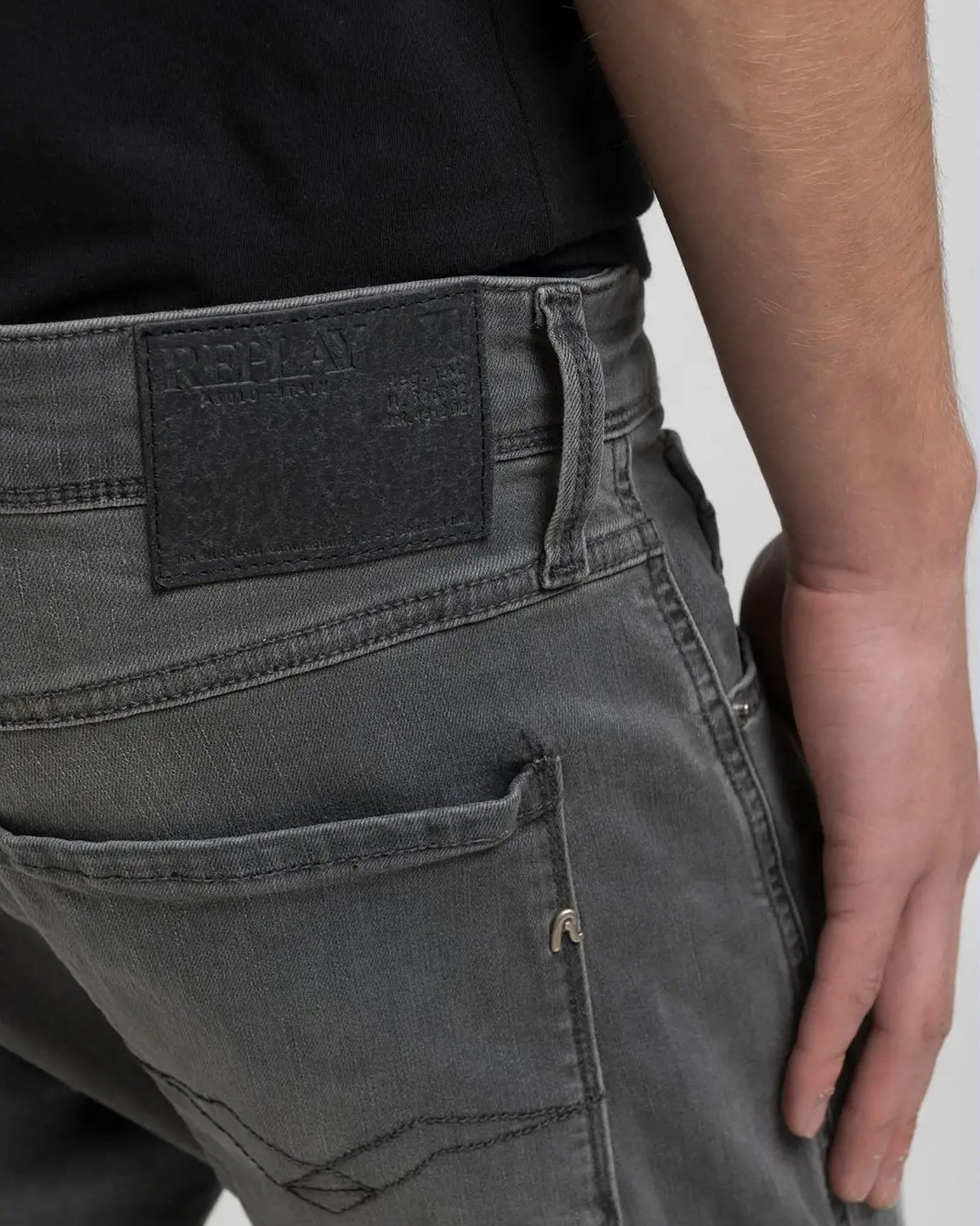 Replay Anbass Slim Fit Mens Jeans - Medium Grey | Replay Jeans | JEANSTORE