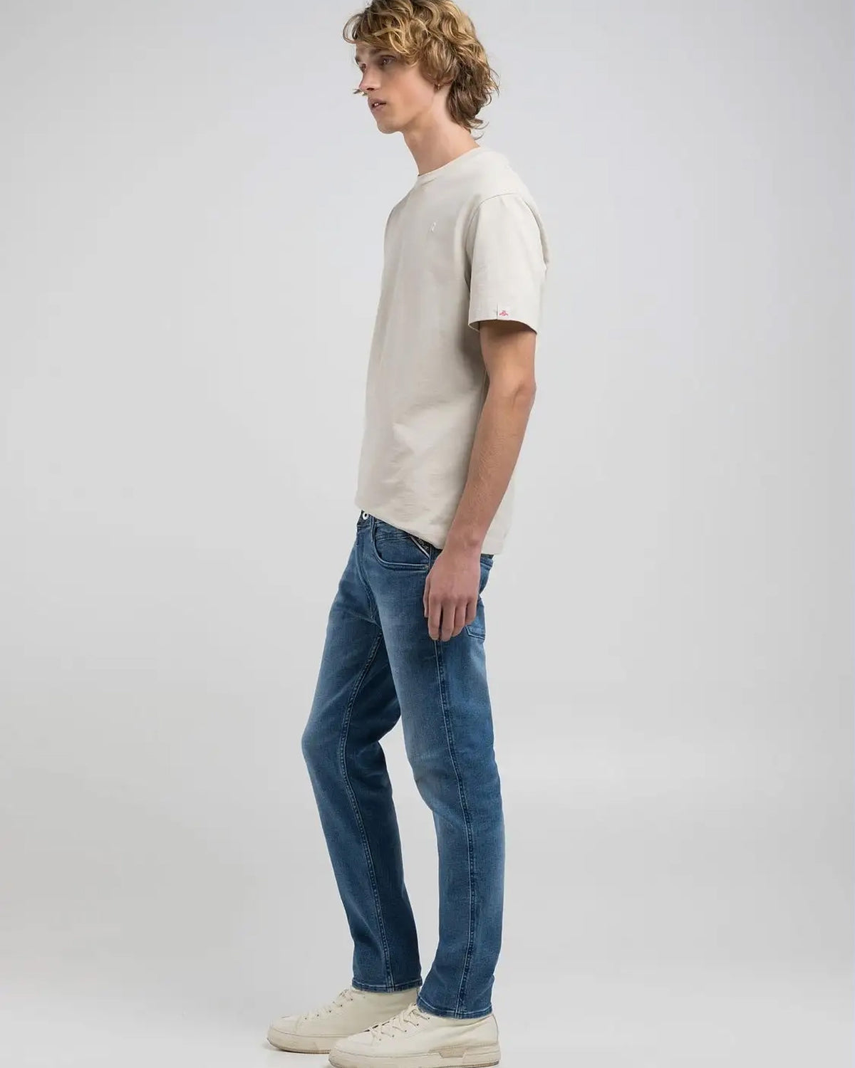 Replay Anbass Slim Fit Mens Jeans - Medium Blue | Replay Jeans | JEANSTORE