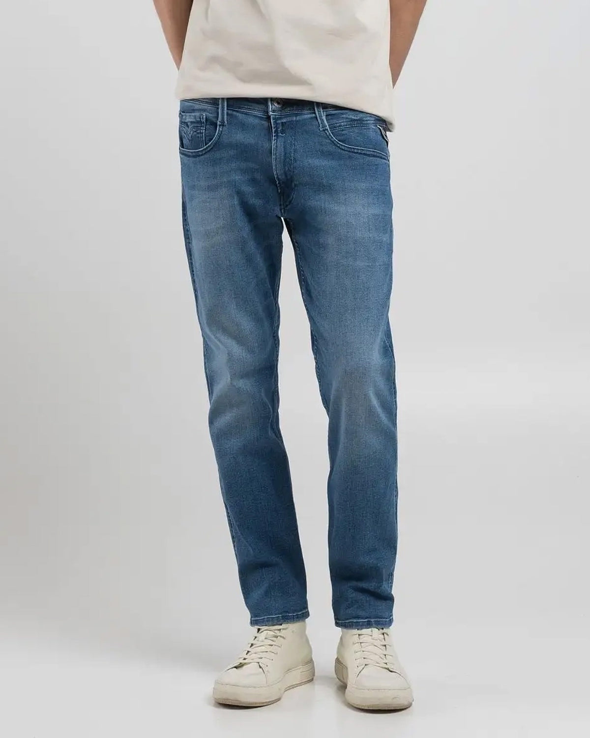 Replay Anbass Slim Fit Mens Jeans - Medium Blue | Replay Jeans | JEANSTORE