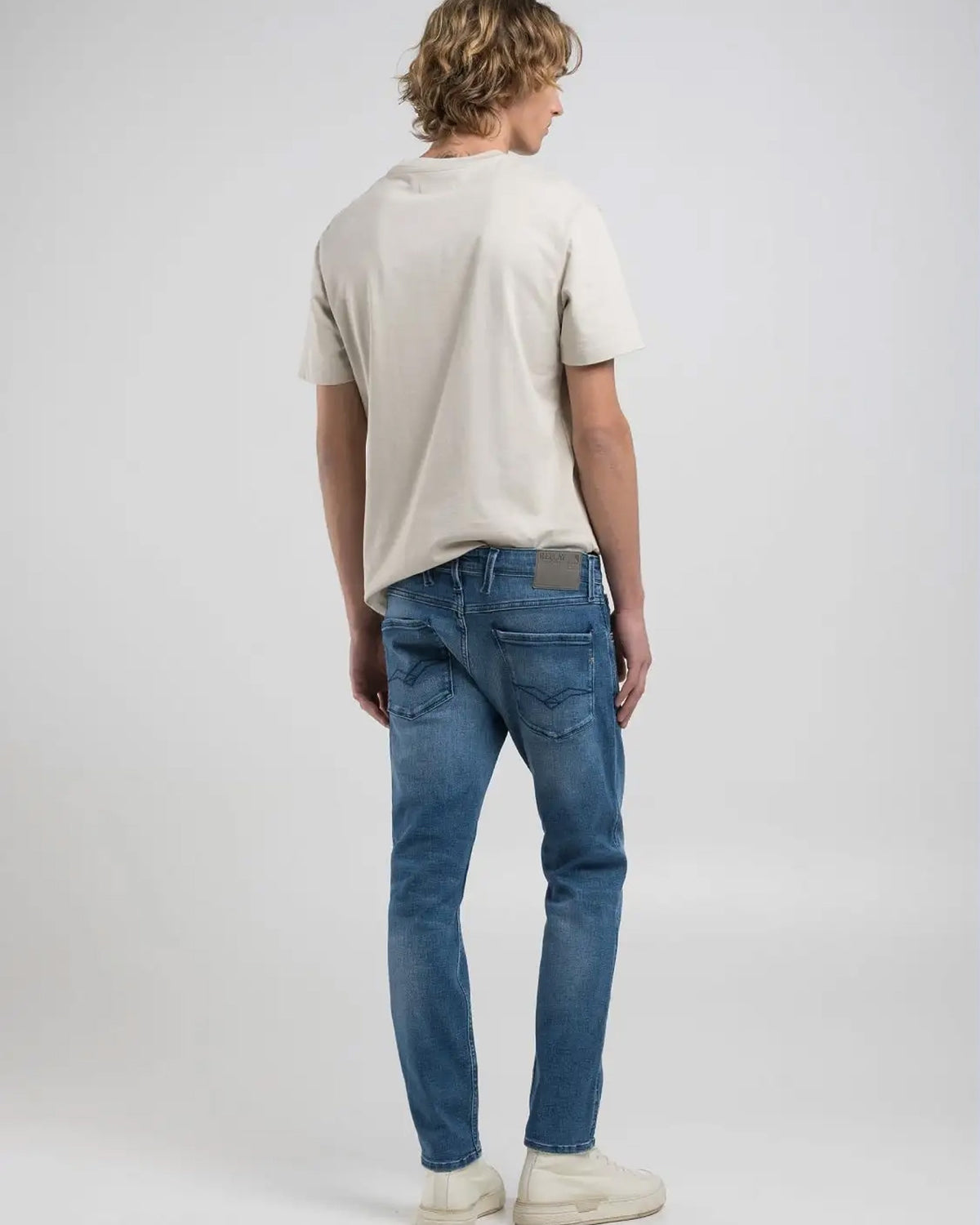 Replay Anbass Slim Fit Mens Jeans - Medium Blue | Replay Jeans | JEANSTORE