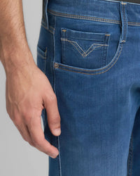 Replay Anbass Slim Fit Mens Jeans - Mid Dark Blue