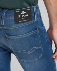Replay Anbass Slim Fit Mens Jeans - Mid Dark Blue