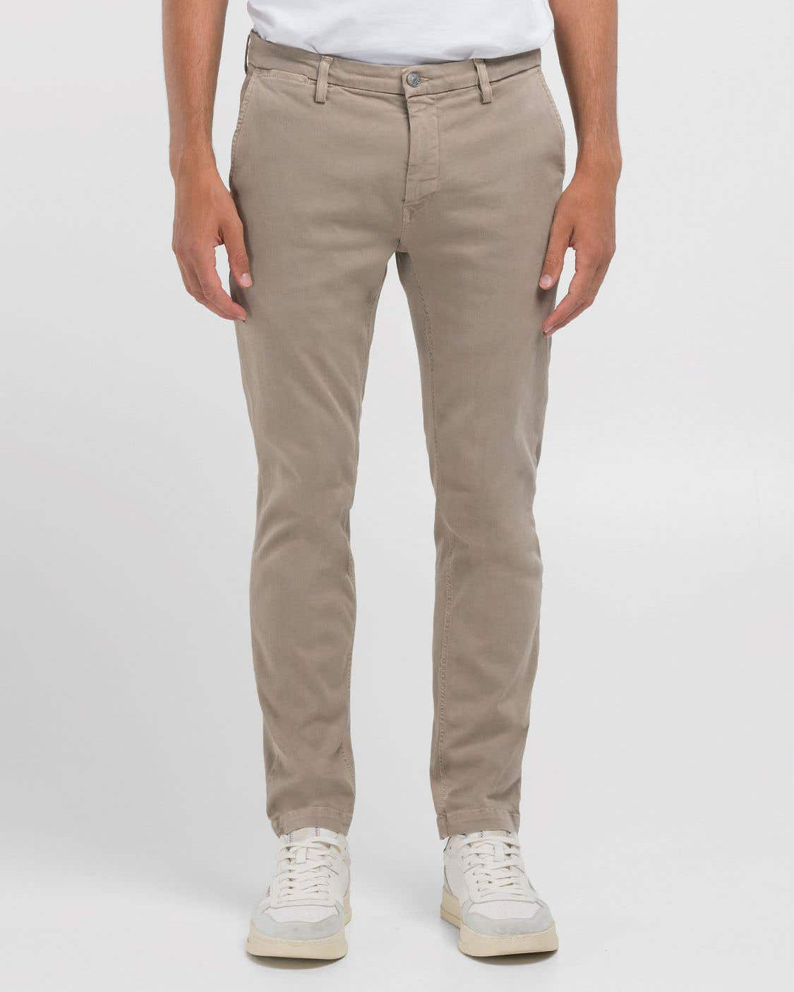 Pantalones Chinos Replay Zeumar Hyperchino Color Xlite Para Hombre - Ajuste M914, Denim Ligero Elástico, 10.5 Oz