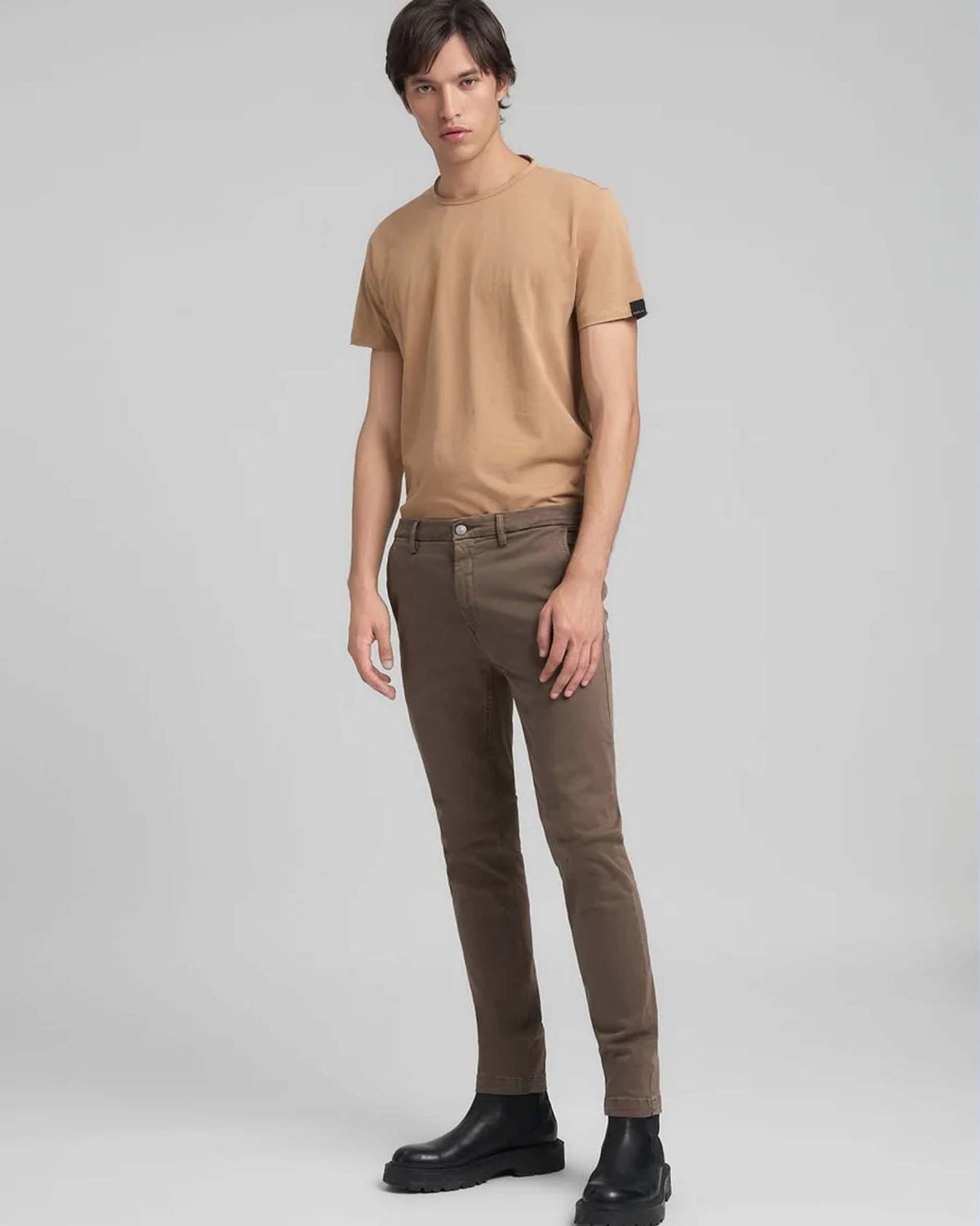 Replay Zeumar Hyperchino Colour XLITE Slim Mens Jeans - Brown