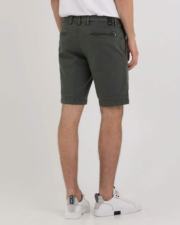Replay Benni Hyperchino Colour XLITE Chino Shorts - Military Green