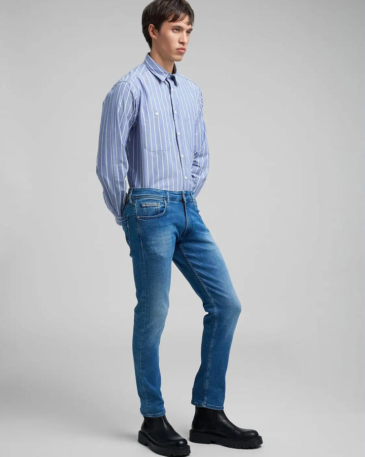 Replay Grover Straight Fit Mens Jeans - Medium Blue | Replay Jeans | JEANSTORE