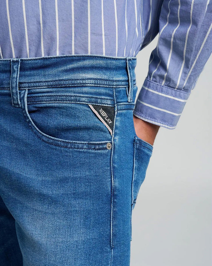 Replay Grover Straight Fit Mens Jeans - Medium Blue | Replay Jeans | JEANSTORE