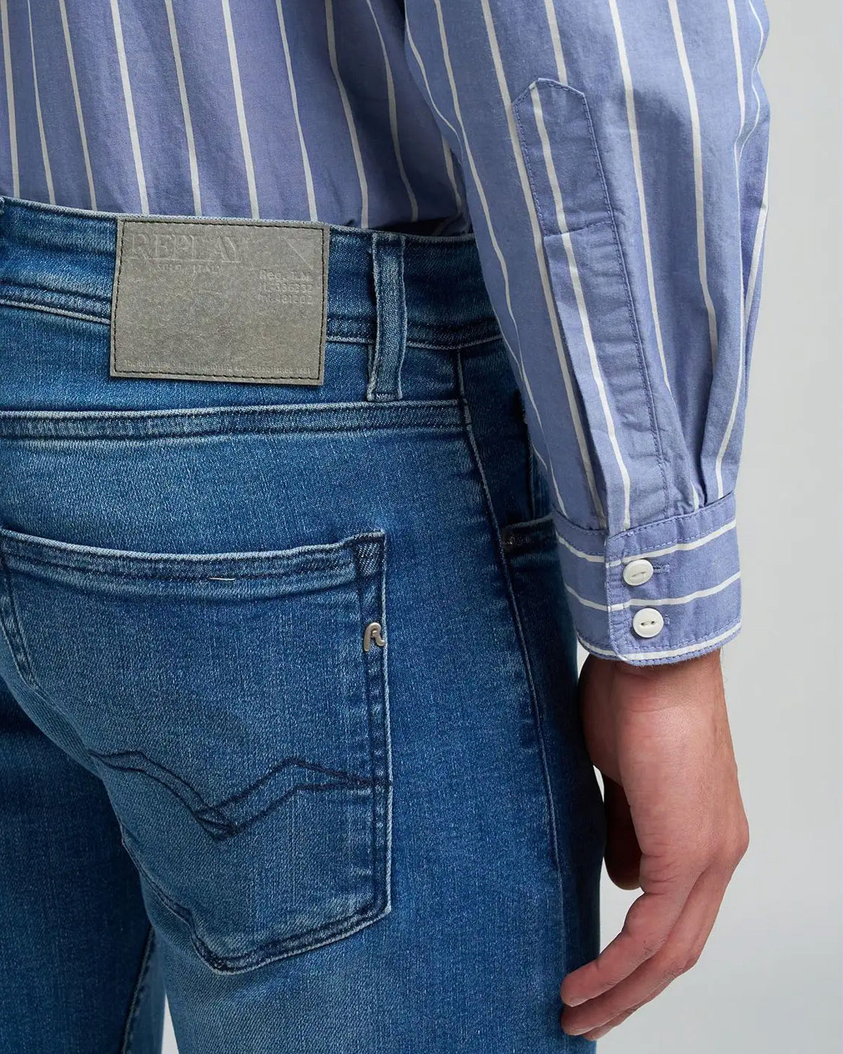 Replay Grover Straight Fit Mens Jeans - Medium Blue | Replay Jeans | JEANSTORE