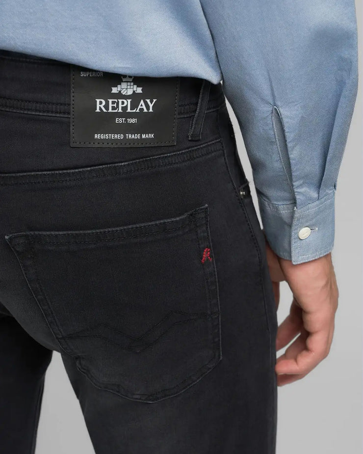 Replay Grover Straight Fit Mens Jeans Dark Grey