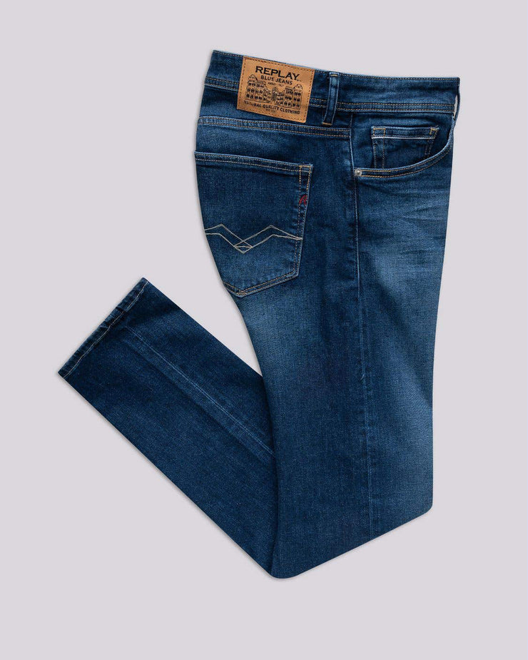 Replay Grover Straight Fit Mens Jeans - Dark Blue
