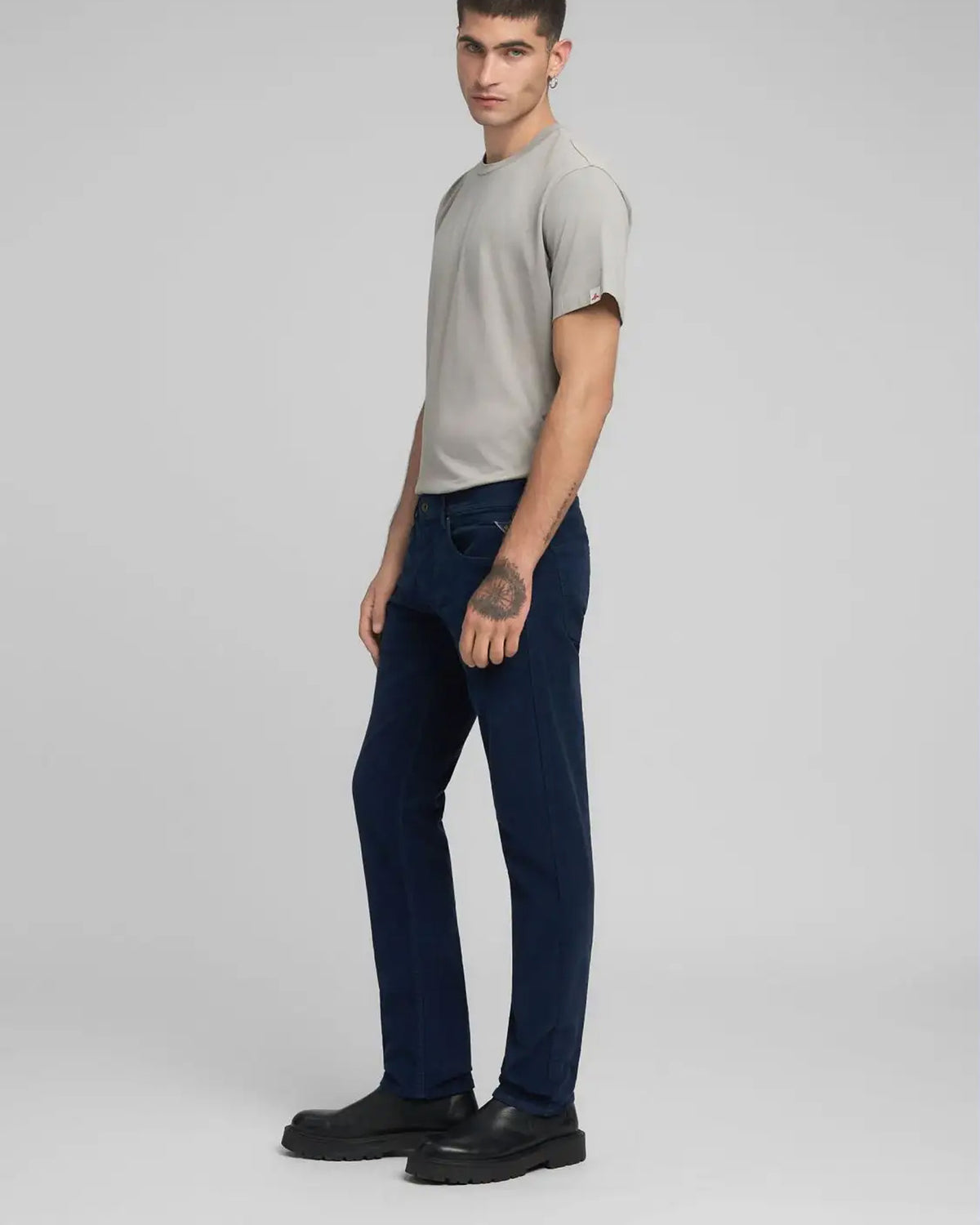 Replay Grover Straight Fit Mens Cords - Blue | Replay Cords | JEANSTORE